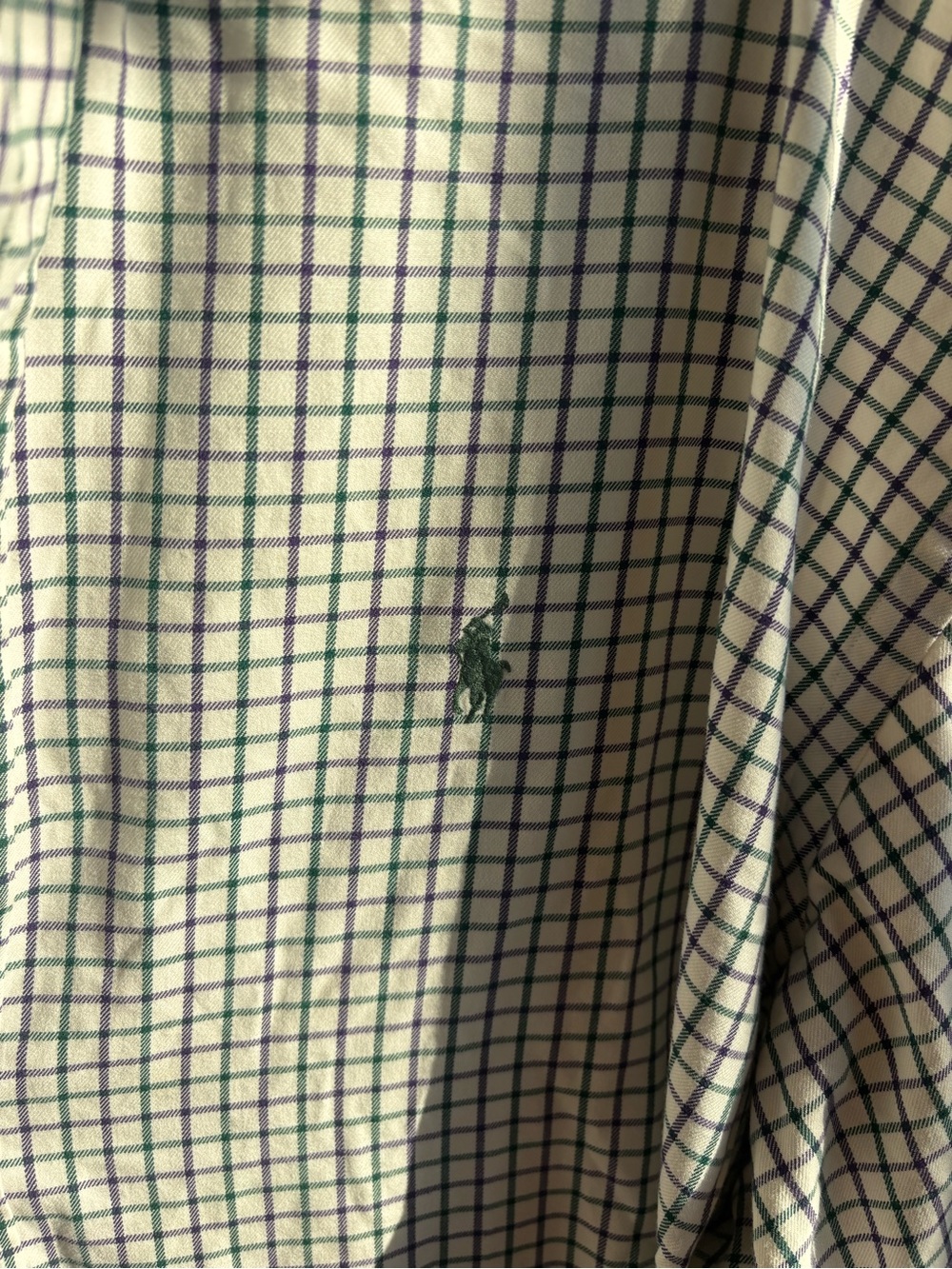 Ralph Lauren Golf Tilden Men’s L Button Down Shirt 100% Cotton Plaid Check Pony - Picture 7 of 7